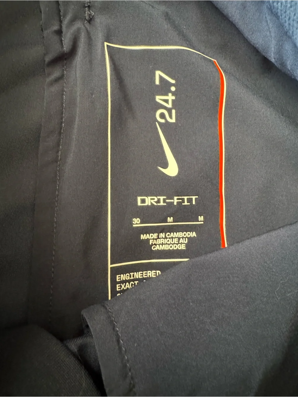 $100 MSRP Nike 24.7 Mens Perfectstretch Dri-FIT 6” Shorts Navy Blue